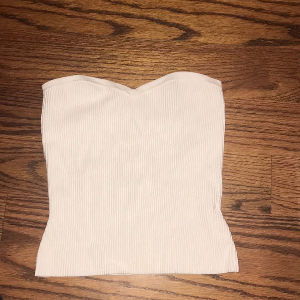 NEVER WORN white strapless shirt